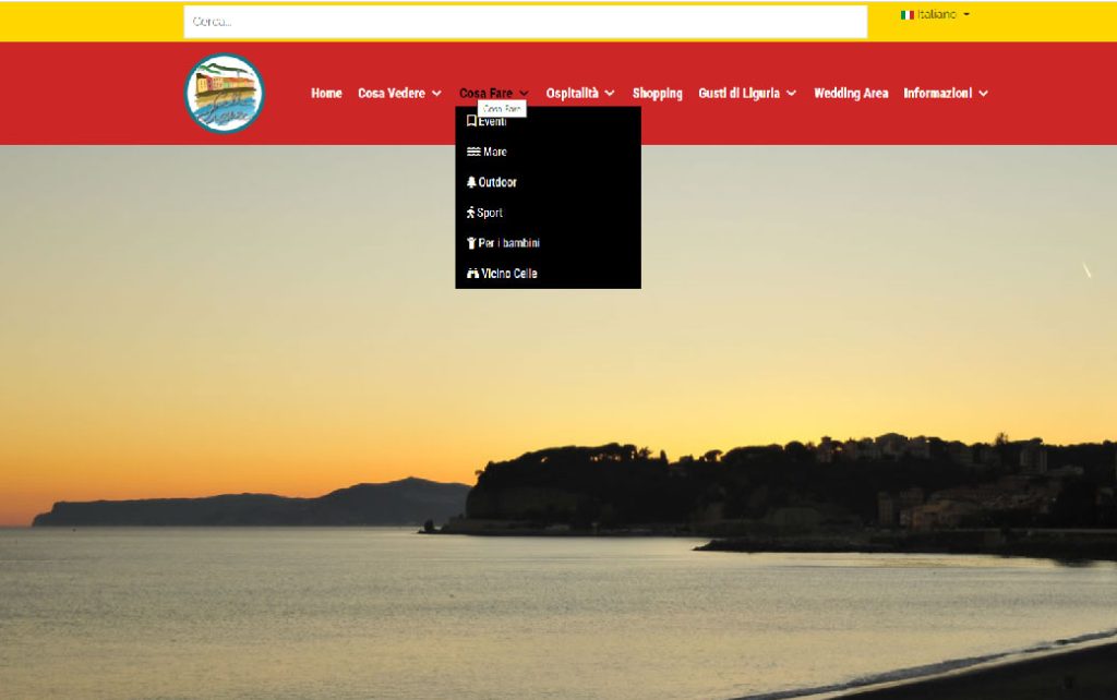 Sito web del portale turistico di Celle Ligure.
